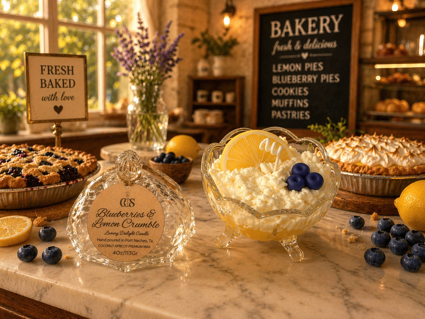 Blueberries and Lemon Crumble Luxury Delight