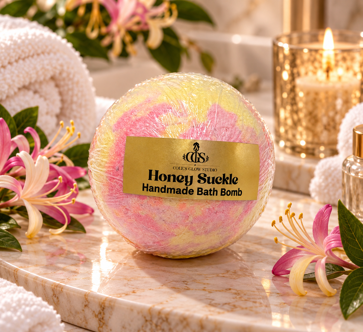 Honey Suckle Luxury Bath Bomb