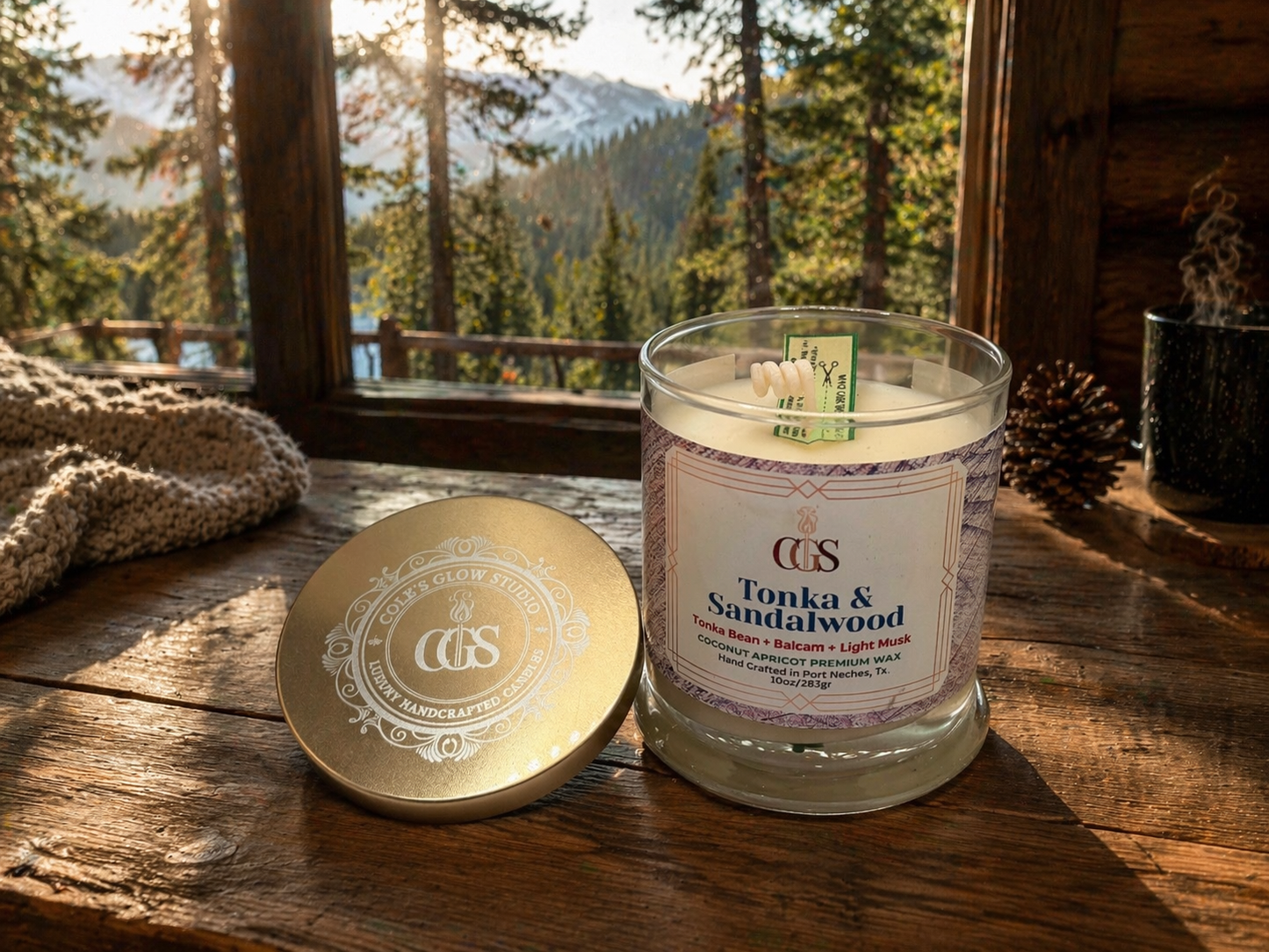Tonka & Sandalwood Scented Artisanal Candle