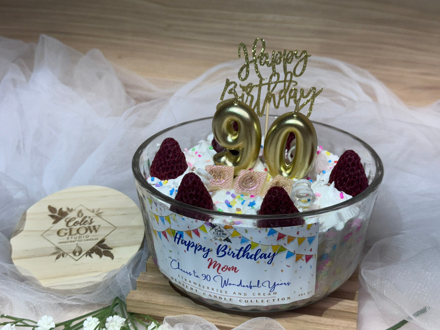 Customized 90 Years Old Birthday Candle