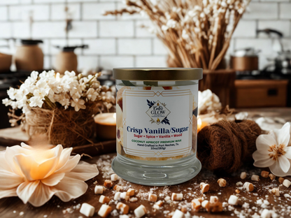 Crispy Vanilla & Sugar Scented Artisanal Candle