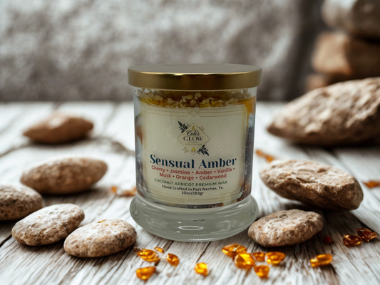 Sensual Amber Scented Artisanal Candle