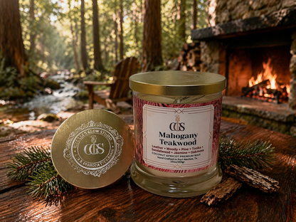 Mahogany Teakwood Artisanal Scented Candle