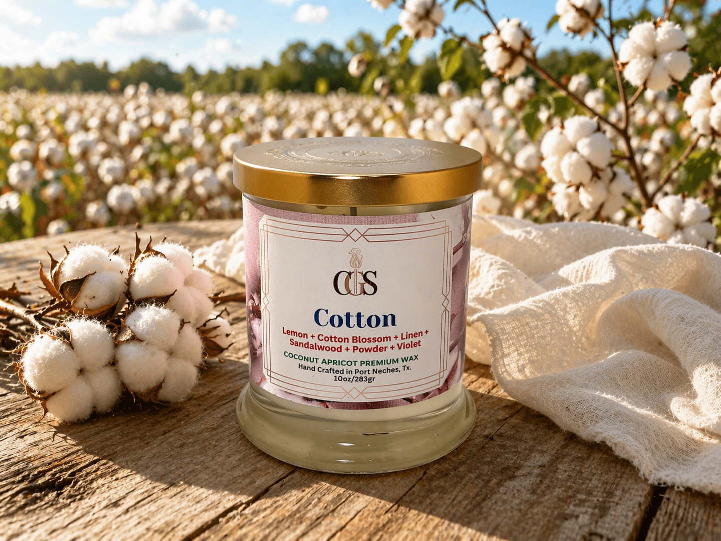 Cotton Artisanal Scented Candle