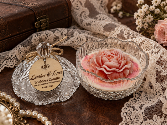 Leather & Lace Wickless Candle