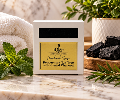 Peppermint Tea Tree & Activated Charcoal Organic Soap