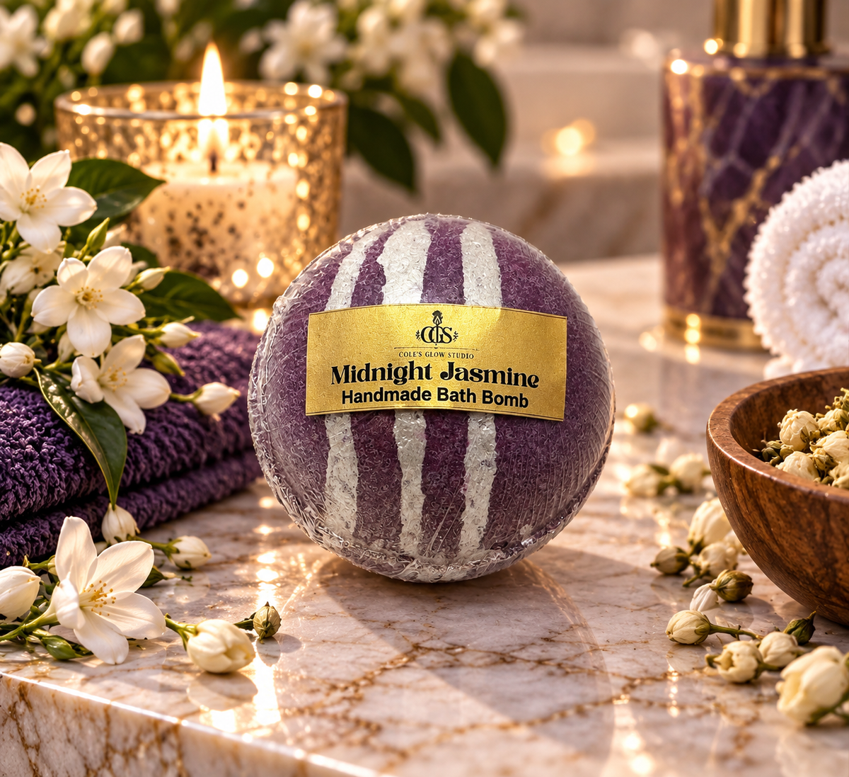 Midnight Jasmine Luxury Bath Bomb