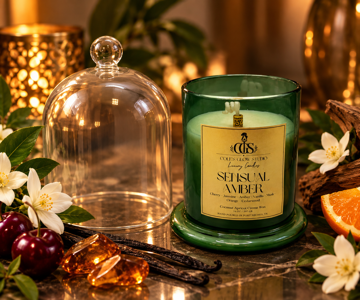 Sensual Amber Scented Artisanal Candle