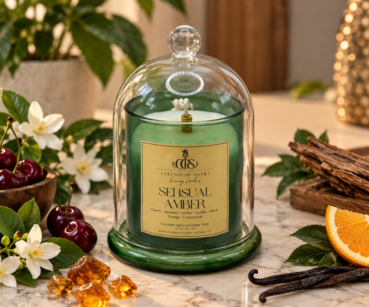 Sensual Amber Scented Artisanal Candle