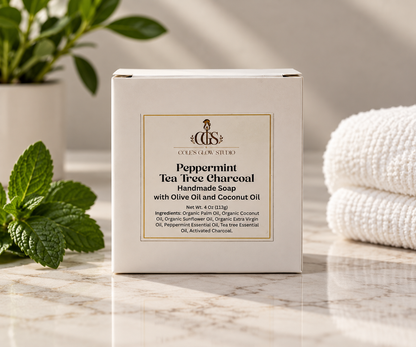 Peppermint Tea Tree & Activated Charcoal Organic Soap