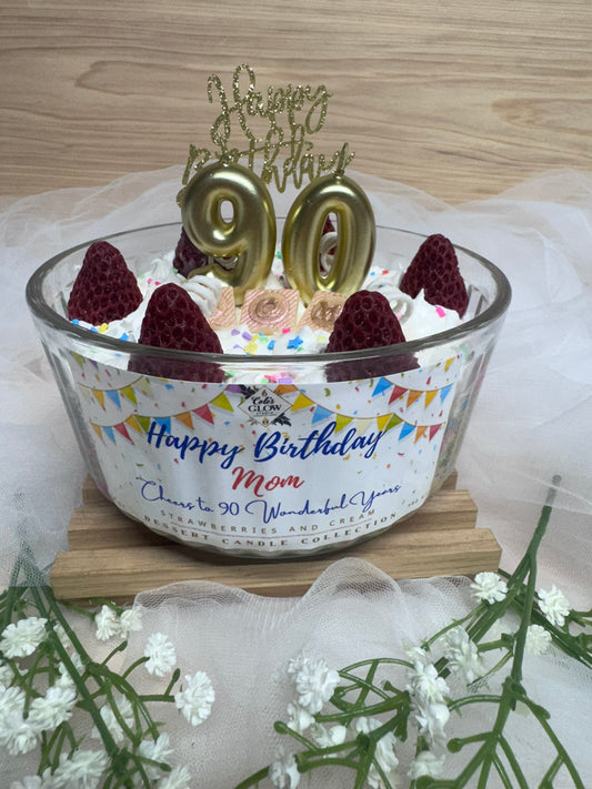 Customized 90 Years Old Birthday Candle
